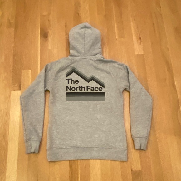 The North Face Gray Sweatshirt w Hood/ Pullover /Back Screen-Print  / Female S - Picture 13 of 16